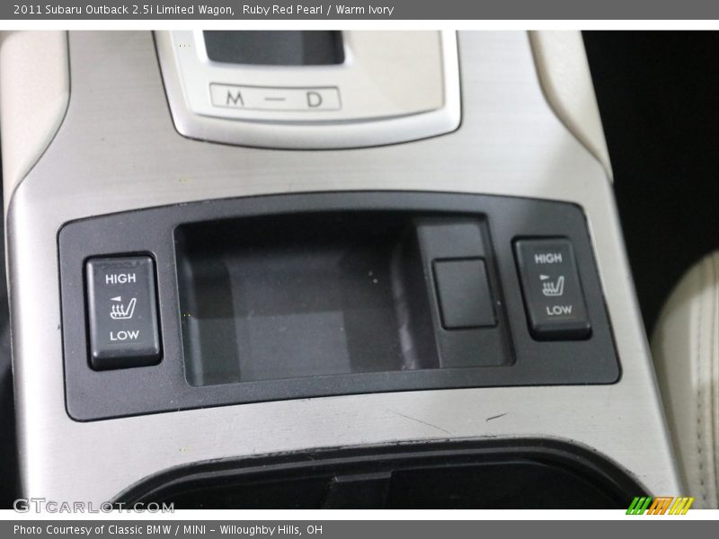 Controls of 2011 Outback 2.5i Limited Wagon