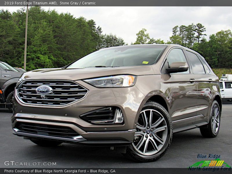 Stone Gray / Ceramic 2019 Ford Edge Titanium AWD