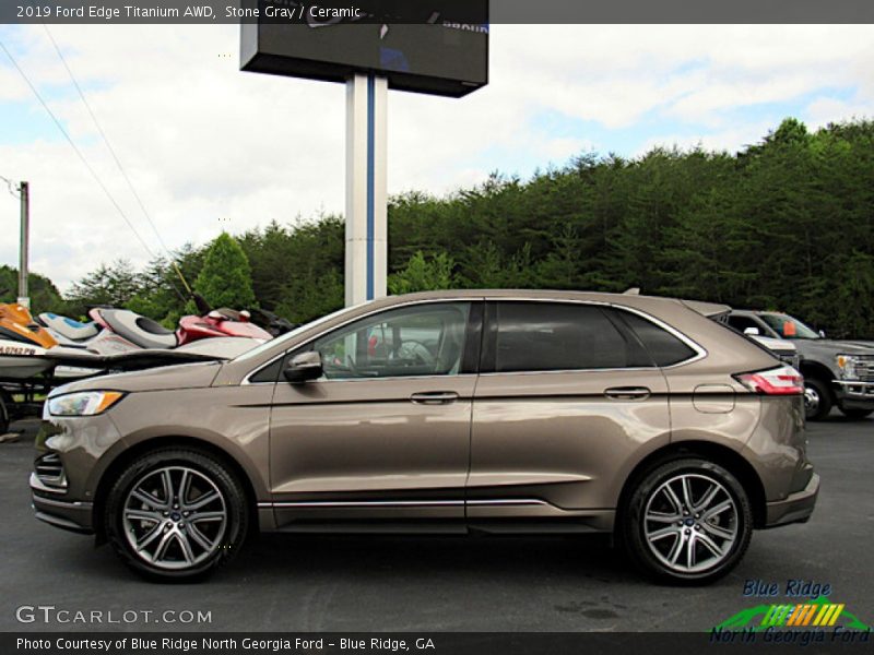 Stone Gray / Ceramic 2019 Ford Edge Titanium AWD