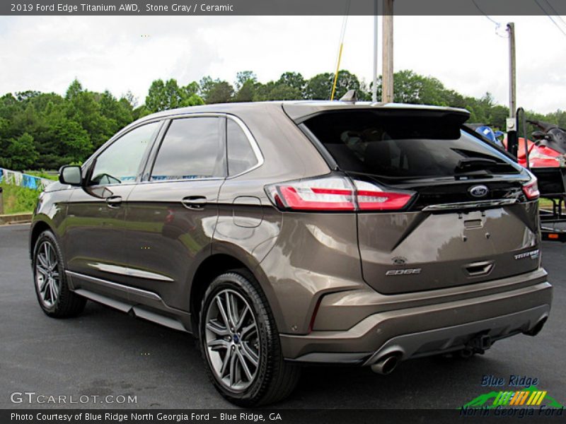 Stone Gray / Ceramic 2019 Ford Edge Titanium AWD