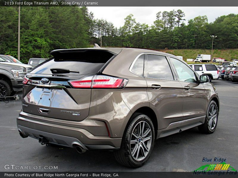 Stone Gray / Ceramic 2019 Ford Edge Titanium AWD