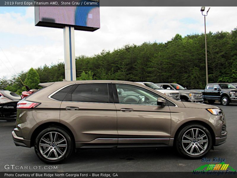 Stone Gray / Ceramic 2019 Ford Edge Titanium AWD