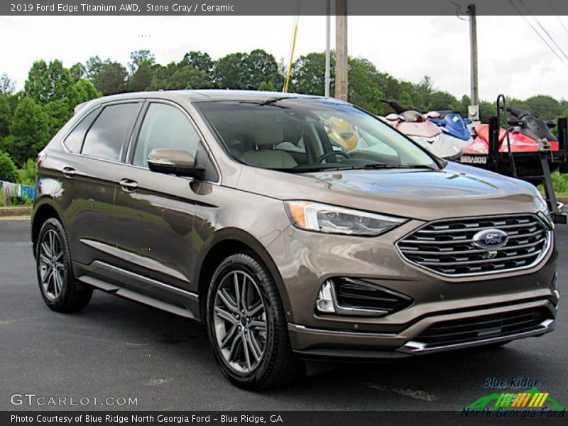 Stone Gray / Ceramic 2019 Ford Edge Titanium AWD