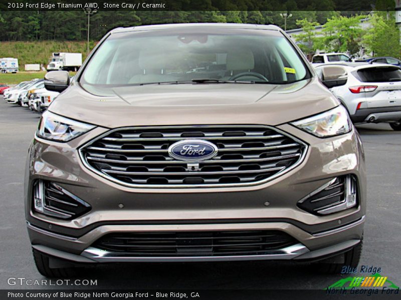 Stone Gray / Ceramic 2019 Ford Edge Titanium AWD