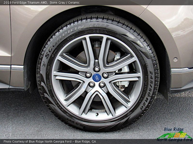 Stone Gray / Ceramic 2019 Ford Edge Titanium AWD