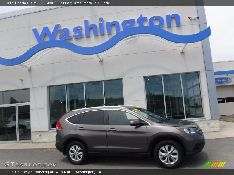 Polished Metal Metallic / Black 2014 Honda CR-V EX-L AWD