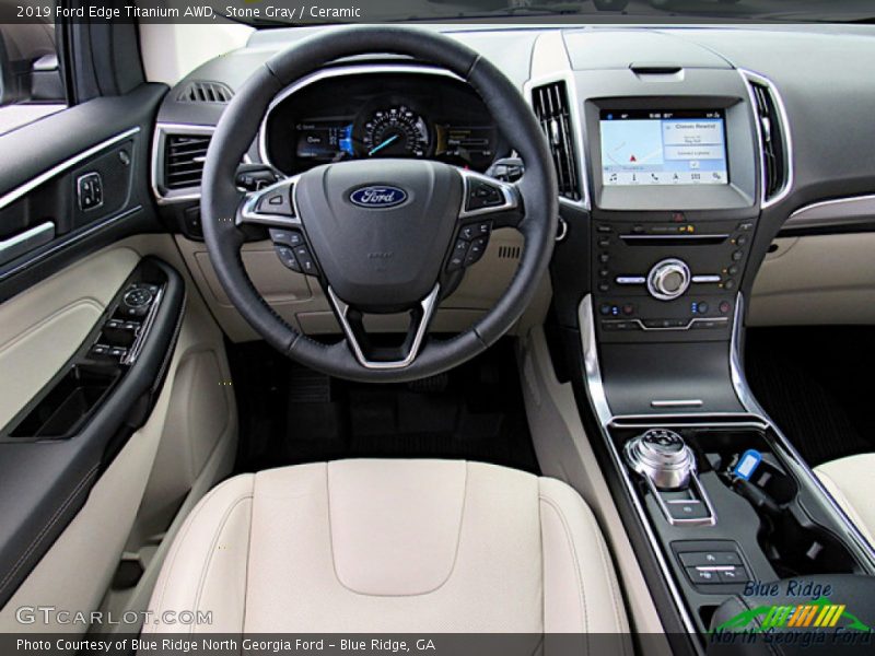 Stone Gray / Ceramic 2019 Ford Edge Titanium AWD