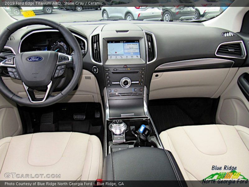 Stone Gray / Ceramic 2019 Ford Edge Titanium AWD