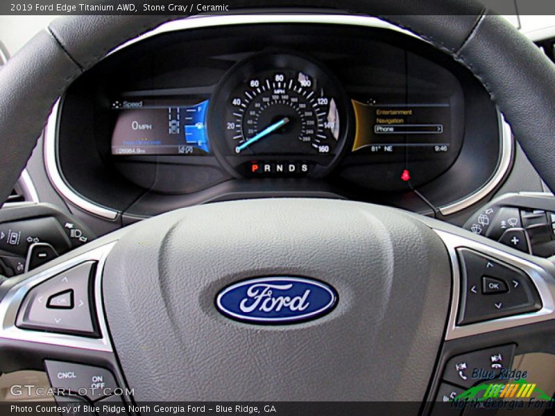 Stone Gray / Ceramic 2019 Ford Edge Titanium AWD
