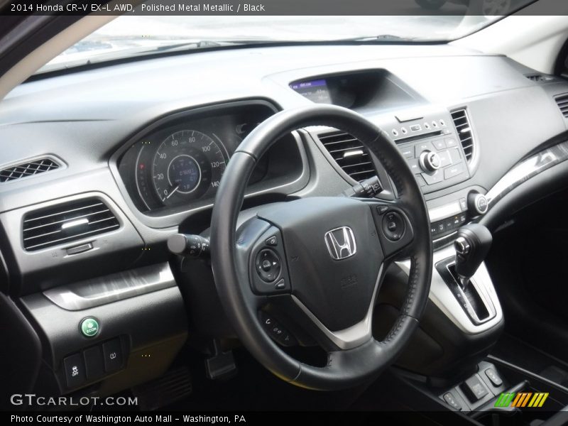 Polished Metal Metallic / Black 2014 Honda CR-V EX-L AWD