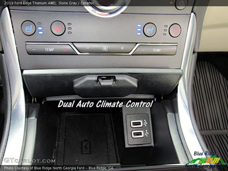 Stone Gray / Ceramic 2019 Ford Edge Titanium AWD