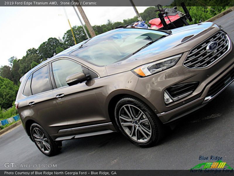 Stone Gray / Ceramic 2019 Ford Edge Titanium AWD