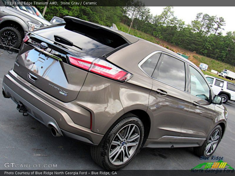 Stone Gray / Ceramic 2019 Ford Edge Titanium AWD