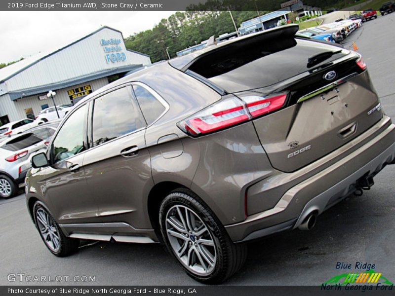 Stone Gray / Ceramic 2019 Ford Edge Titanium AWD
