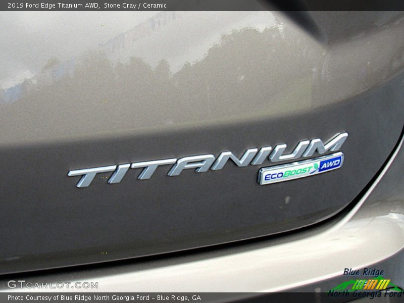 Stone Gray / Ceramic 2019 Ford Edge Titanium AWD