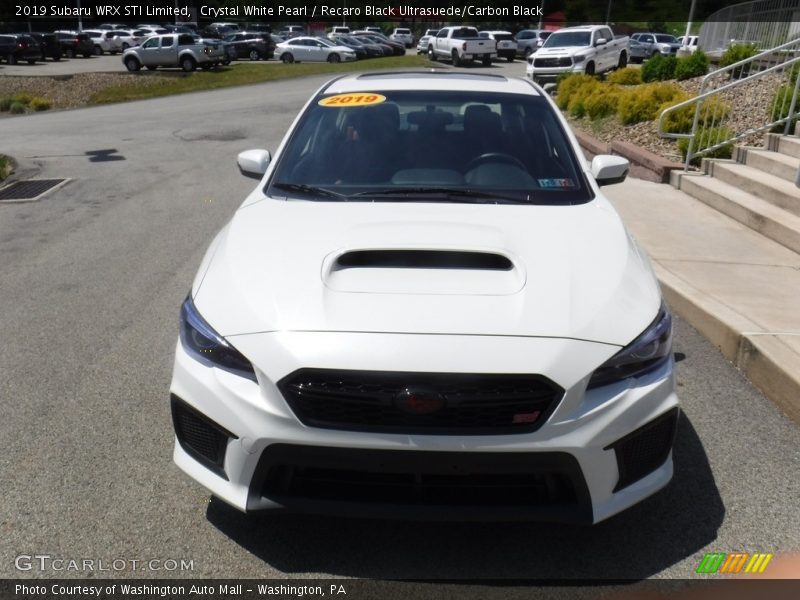 Crystal White Pearl / Recaro Black Ultrasuede/Carbon Black 2019 Subaru WRX STI Limited