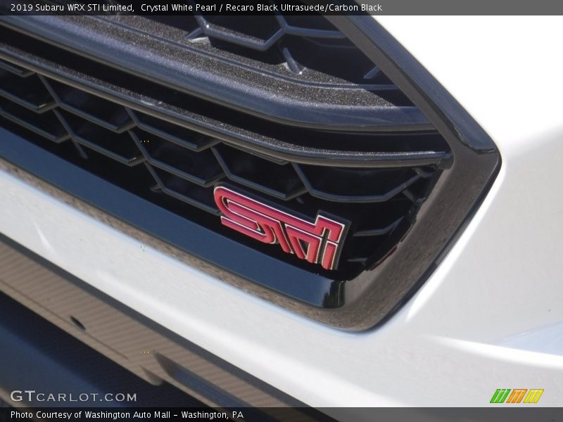 Crystal White Pearl / Recaro Black Ultrasuede/Carbon Black 2019 Subaru WRX STI Limited