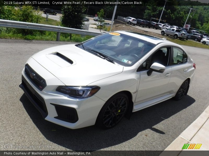 Crystal White Pearl / Recaro Black Ultrasuede/Carbon Black 2019 Subaru WRX STI Limited