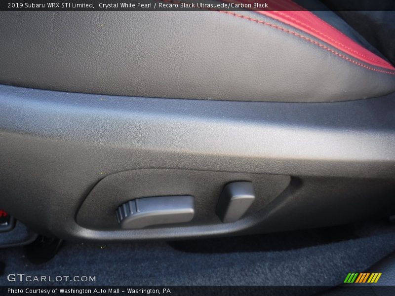 Crystal White Pearl / Recaro Black Ultrasuede/Carbon Black 2019 Subaru WRX STI Limited