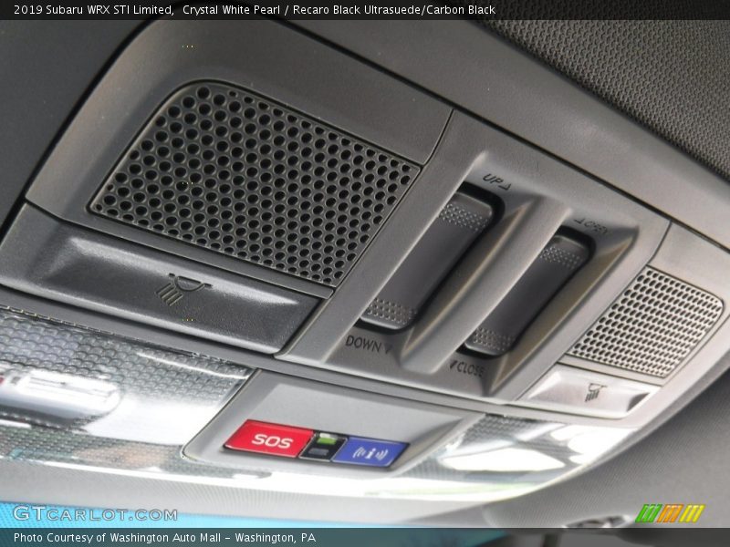 Crystal White Pearl / Recaro Black Ultrasuede/Carbon Black 2019 Subaru WRX STI Limited