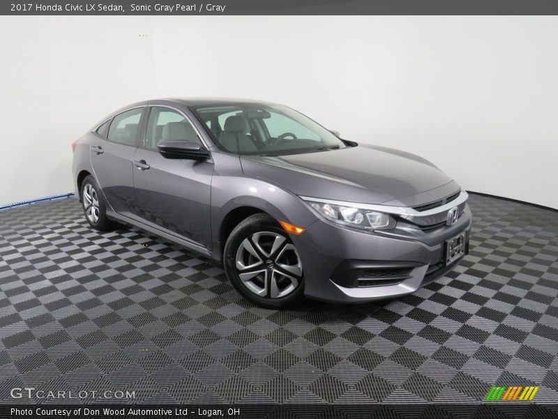 Sonic Gray Pearl / Gray 2017 Honda Civic LX Sedan