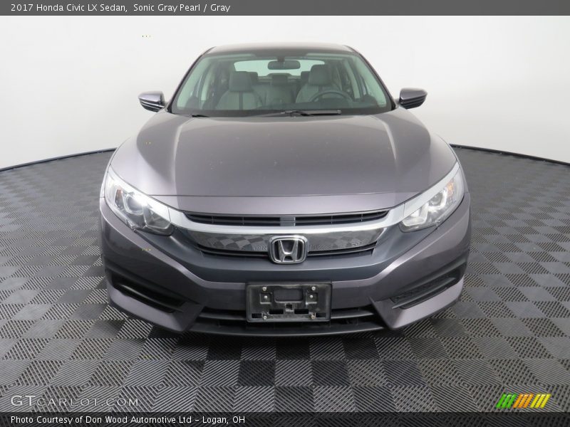 Sonic Gray Pearl / Gray 2017 Honda Civic LX Sedan