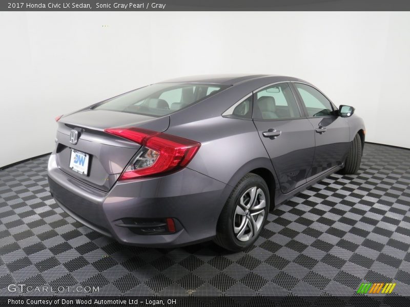 Sonic Gray Pearl / Gray 2017 Honda Civic LX Sedan