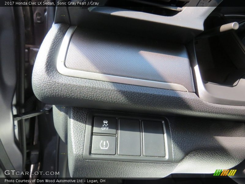 Sonic Gray Pearl / Gray 2017 Honda Civic LX Sedan