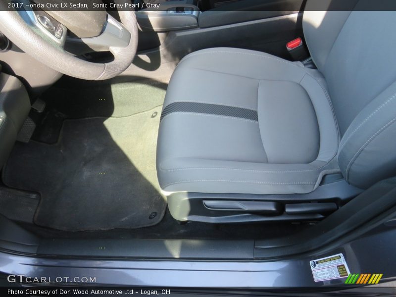 Sonic Gray Pearl / Gray 2017 Honda Civic LX Sedan