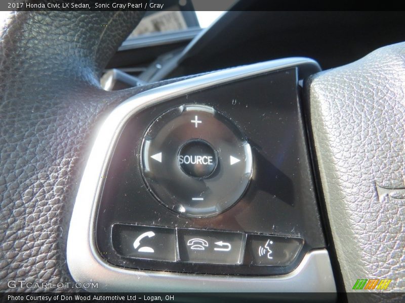 Sonic Gray Pearl / Gray 2017 Honda Civic LX Sedan