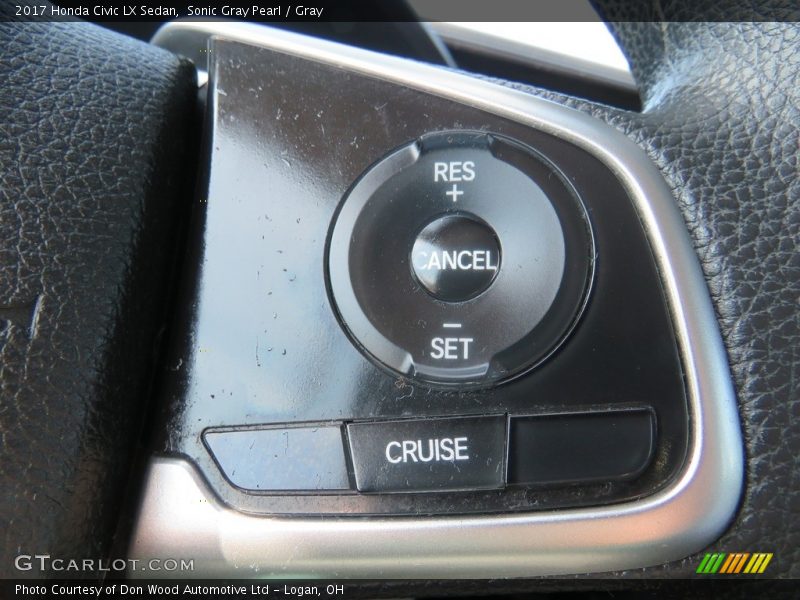 Sonic Gray Pearl / Gray 2017 Honda Civic LX Sedan
