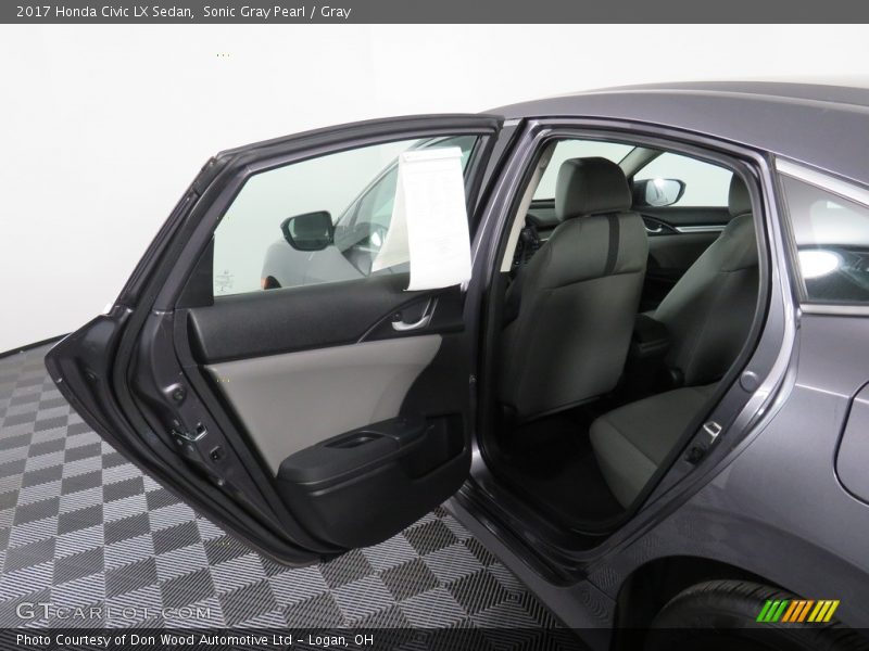 Sonic Gray Pearl / Gray 2017 Honda Civic LX Sedan