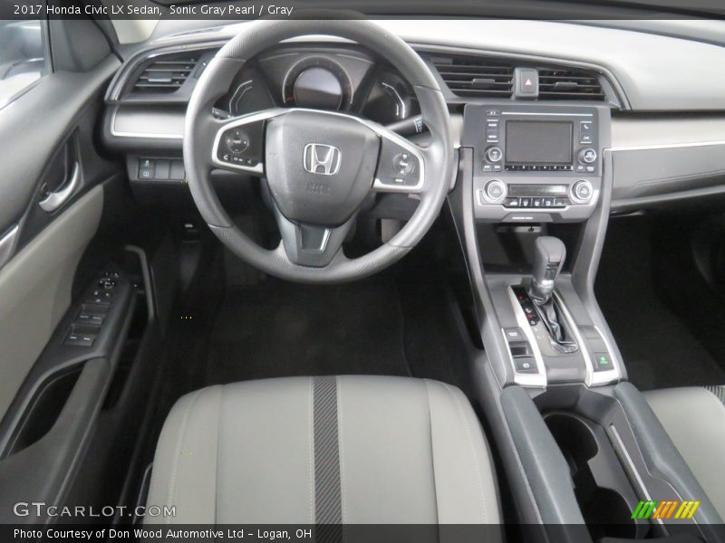 Sonic Gray Pearl / Gray 2017 Honda Civic LX Sedan