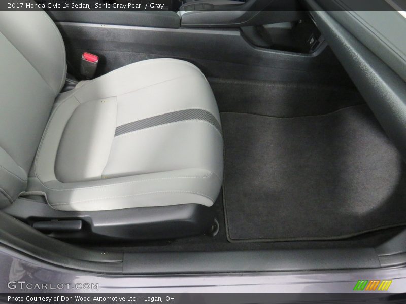 Sonic Gray Pearl / Gray 2017 Honda Civic LX Sedan