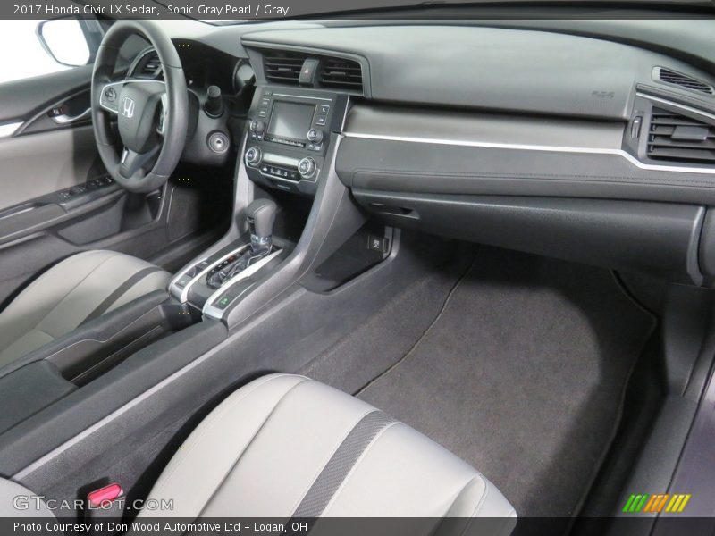 Sonic Gray Pearl / Gray 2017 Honda Civic LX Sedan