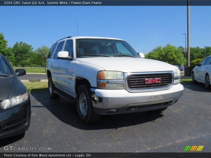 Summit White / Pewter/Dark Pewter 2004 GMC Yukon SLE 4x4