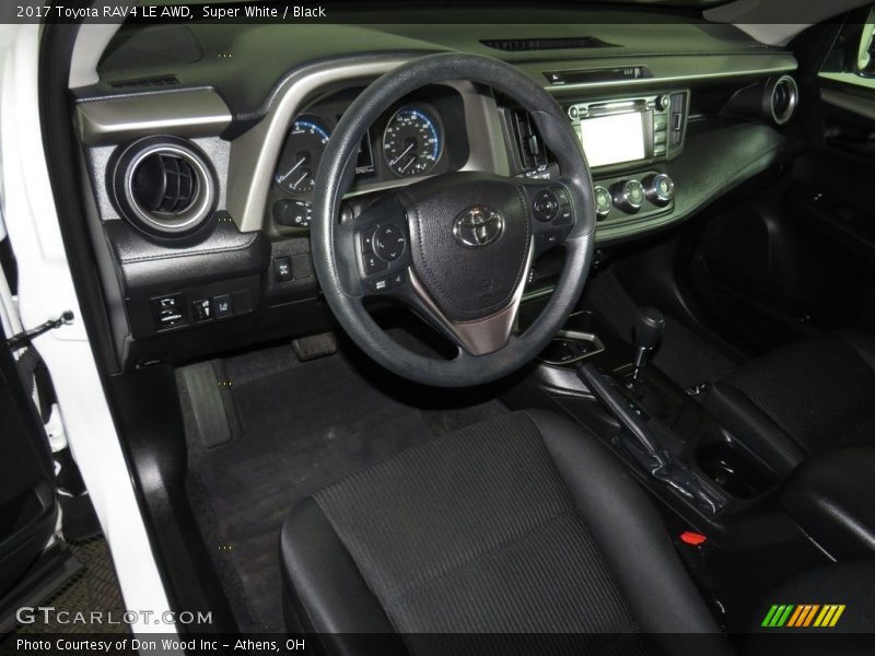 Super White / Black 2017 Toyota RAV4 LE AWD