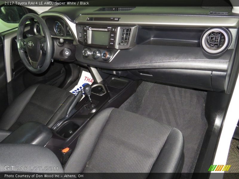 Super White / Black 2017 Toyota RAV4 LE AWD