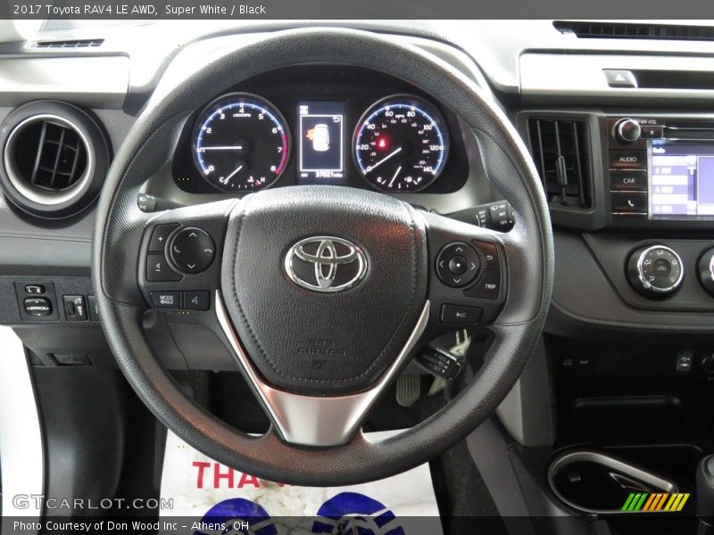 Super White / Black 2017 Toyota RAV4 LE AWD