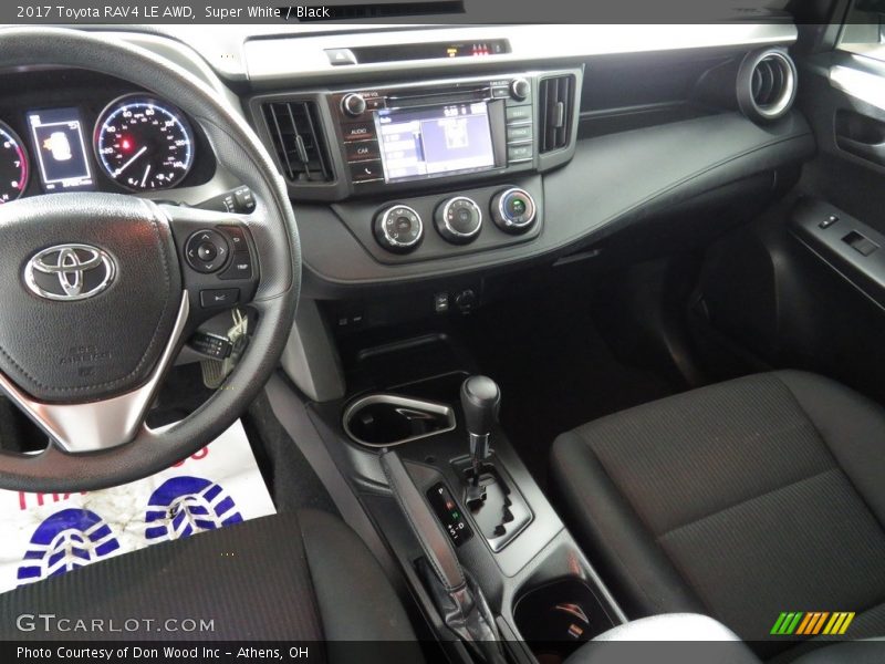Super White / Black 2017 Toyota RAV4 LE AWD