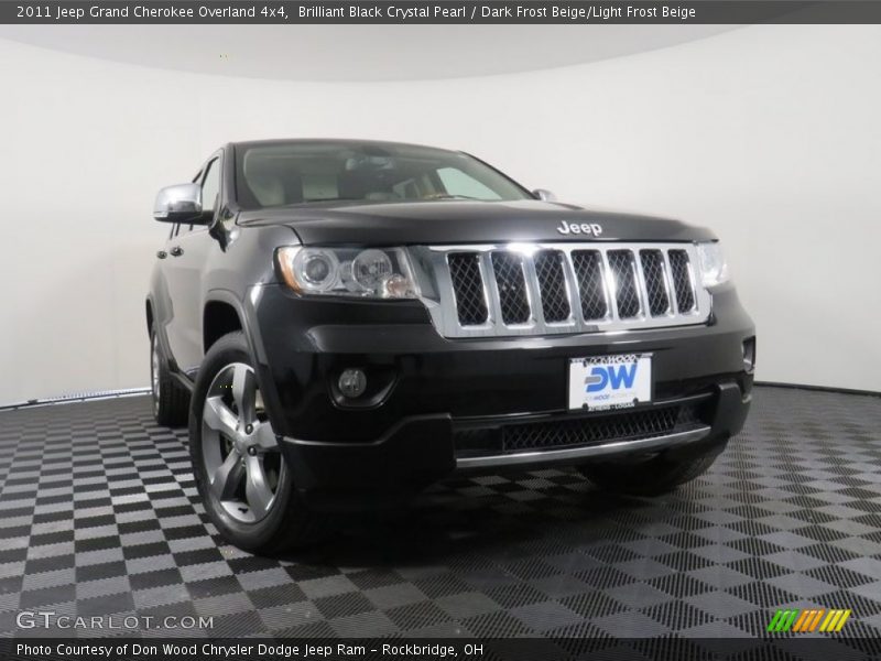 Brilliant Black Crystal Pearl / Dark Frost Beige/Light Frost Beige 2011 Jeep Grand Cherokee Overland 4x4