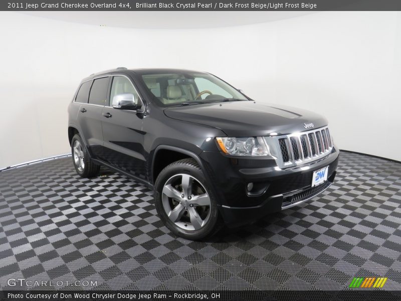 Brilliant Black Crystal Pearl / Dark Frost Beige/Light Frost Beige 2011 Jeep Grand Cherokee Overland 4x4
