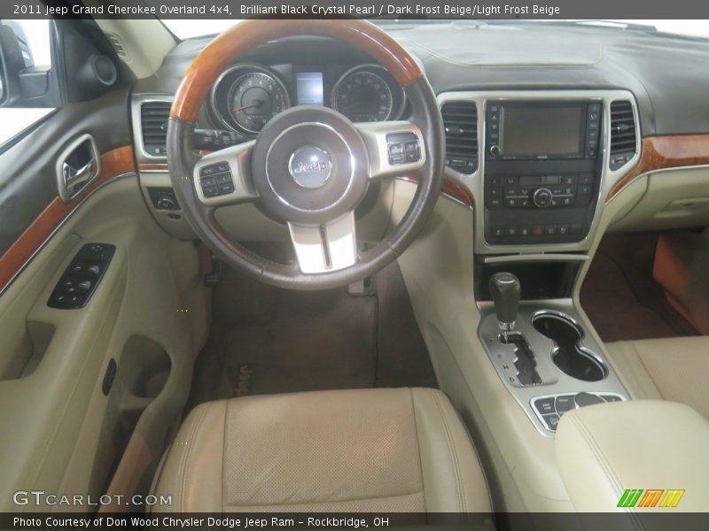 Brilliant Black Crystal Pearl / Dark Frost Beige/Light Frost Beige 2011 Jeep Grand Cherokee Overland 4x4