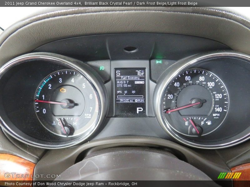 Brilliant Black Crystal Pearl / Dark Frost Beige/Light Frost Beige 2011 Jeep Grand Cherokee Overland 4x4