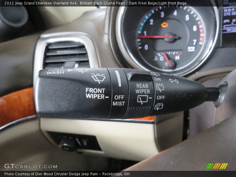 Brilliant Black Crystal Pearl / Dark Frost Beige/Light Frost Beige 2011 Jeep Grand Cherokee Overland 4x4