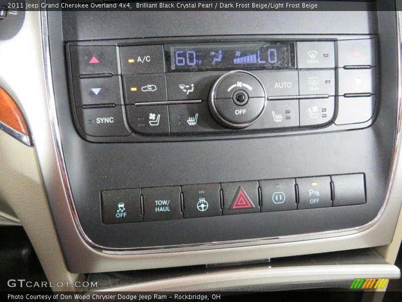 Brilliant Black Crystal Pearl / Dark Frost Beige/Light Frost Beige 2011 Jeep Grand Cherokee Overland 4x4