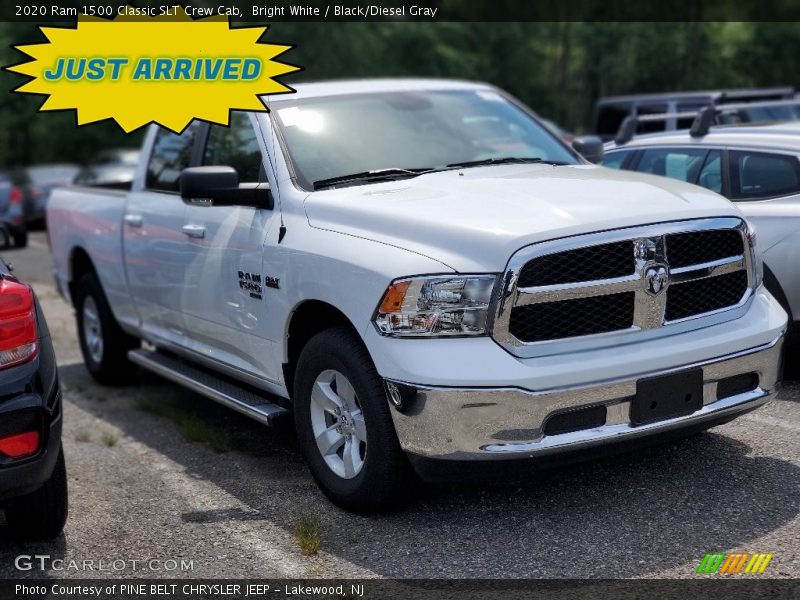 Bright White / Black/Diesel Gray 2020 Ram 1500 Classic SLT Crew Cab