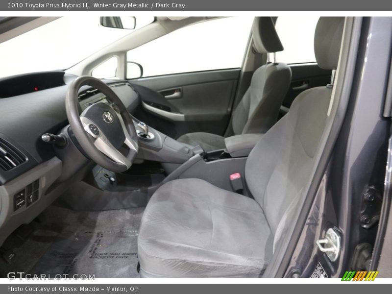 Winter Gray Metallic / Dark Gray 2010 Toyota Prius Hybrid III