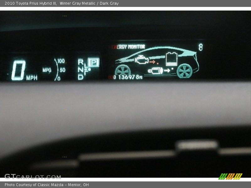 Winter Gray Metallic / Dark Gray 2010 Toyota Prius Hybrid III
