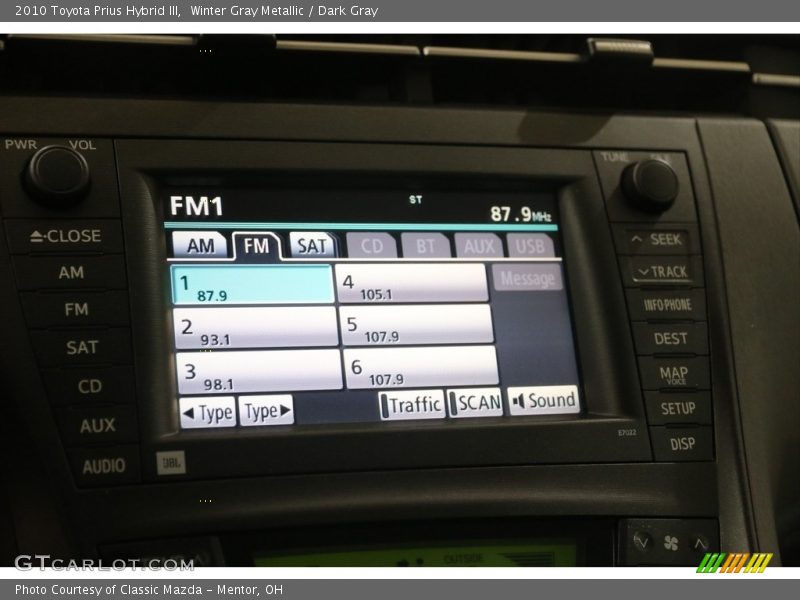 Winter Gray Metallic / Dark Gray 2010 Toyota Prius Hybrid III